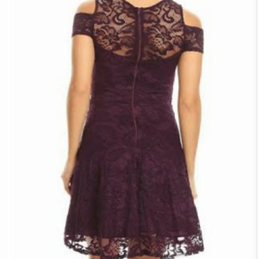NWT. Short Sleeve Strapped Purple Laced dress Whimsigoth - Picture 4 of 4